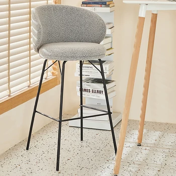  İskandinav Pazen bar sandalyesi Mutfak Bar Mobilyaları için Metal Ferforje Yüksek Ayaklar Sandalyeler Ev Basit Tasarımcı Ön Büro Tabure