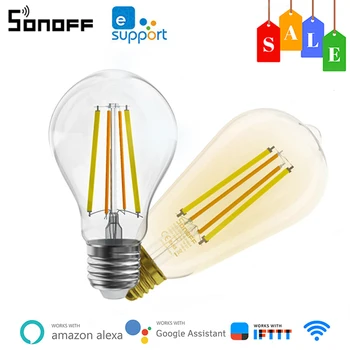  SONOFF B02-F A60 / ST64 akıllı wifi bağlantılı led filament ampul E27 220-240V Çift Renkli Kısılabilir ampuller Üzerinden Ewelink APP Uzaktan Kumanda