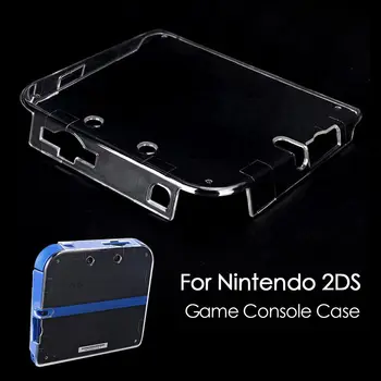  Koruyucu Kılıf Crystal Clear Kabuk Nintendo 2DS sert çanta Evrensel Darbeye Dayanıklı Crystal Clear Konut Kabuk Oyun Aksesuarları