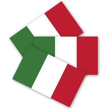  Italyan Bayrağı tampon çıkartmaları 3 Adet Dayanıklı Su Geçirmez Malzeme, Araba / kamyon Gemi / MacBook / dizüstü bilgisayar Oto Dekorasyon