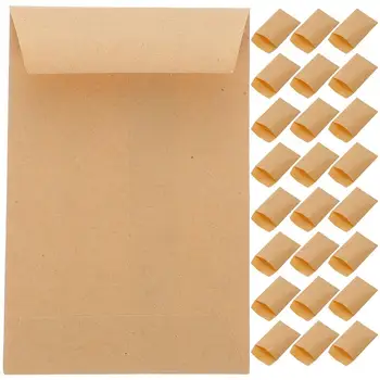  100 adet Kraft Zarflar 100 adet Kraft Kağıt Zarflar Küçük Zarflar Hediye Kartı Zarfları Küçük Eşya Depolama için 11.00X6.00X0.10cm