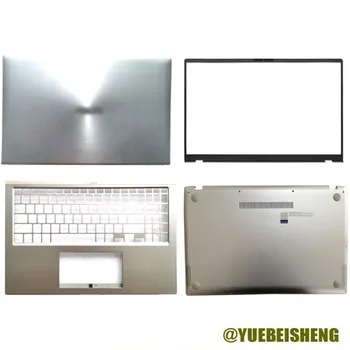  YUEBEISHENG Yeni / org Asus ZenBook Için UX534 UX534F UX534FA UX534FAC LCD arka kapak / Ön çerçeve / Üst kapak / Alt kasa, gümüş