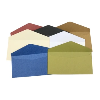  10 Adet Kağıt V-Flap Mühür Zarflar Davetiyeler için Harfler Notlar ve İş Posta Renkli Zarflar Çeşitli Renkler