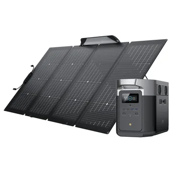  YENİ yıl satış Eko-Akış DLETA Max 2000 2016Wh Taşınabilir Güç İstasyonu Güneş Panelleri ile Yeni