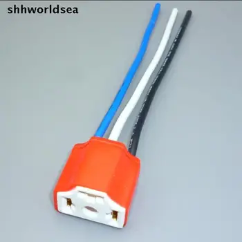  shhworldsea 2/5/10/30/100 ADET H4 dişi seramik ısı direnci far kablo demeti lamba tutucu soket