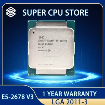 Intel Xeon İşlemci E5 2678 V3 CPU 2.5 G Hizmet CPU 2678V3 bilgisayar masaüstü işlemci CPU X99 anakart LGA 2011-3 e5-2678 V3