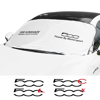  Araç ön camı Güneş Şemsiyeleri Kapak 500 500X 500C 500L Abarth Motor Anti UV Visor Koruyucu Perde Otomatik Ön Cam Aksesuarları