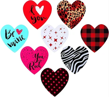  8 Güzel Tasarımlar 1 inç Kalp Şekli sevgililer Günü Aşk Çıkartmalar İşçiliği Scrapbooking Etiketleri Düğün Parti İyilik Malzemeleri