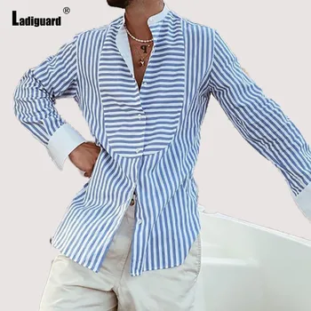  Avrupa Moda Parti Gömlek Bluz Erkekler Vintage Çizgili Tunik Giyim 2024 Yeni Bahar Temel Üstleri erkek Rahat Retro Gömlek blusas