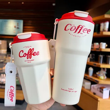 Kola yalıtımlı kahve fincanı 304 paslanmaz çelik araba bardak su şişesi taşınabilir çift katmanlı vakum dondurma kupa ofis spor kupası