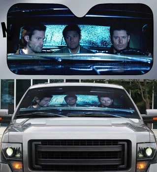  Doğaüstü Filmler Sam Dean Winchester Castiel Araba Güneş Gölge, Ön Cam, Araba Aksesuarları