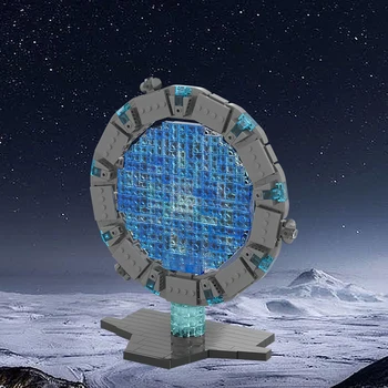  Gobricks MOC Film Stargateed Atlantis Spacegate Uzay Yapı Taşları Su Birikintileri Jumper Gateships Interceptors Tuğla çocuk oyuncağı Hediye