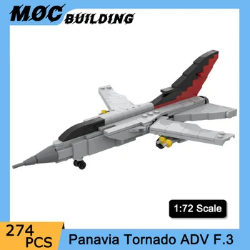  Moc Askeri Serisi Yapı Taşları Panavia Tornado ADV F. 3 Uçak Modeli 1: 72 Ölçekli Avcı Tuğla DIY Montaj Oyuncaklar Noel Hediyesi