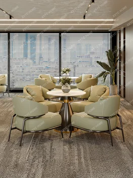  Taş Plaka Müzakere Masa ve Sandalye Kombinasyonu Kahve Dükkanı Ofis İş Resepsiyon Dinlenme Alanı