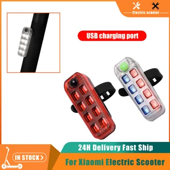  USB Şarj Edilebilir Ultra Parlak Scooter Arka Mini Led Arka Lamba El Feneri Xiaomi M365 M365 Pro Elektrikli scooter Uyarı ışığı