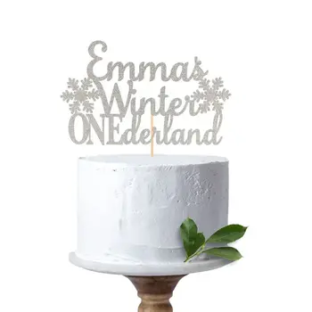  Özel Kış Onederland Kek Topper Kış İlk Doğum Günü Kar Parti Dekorasyon Kış Kek Topper Kar Tanesi Doğum Günü Fi