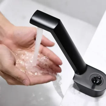  Banyo Havzası Musluk El Yıkama Kafesi Drop-in Lavabo Fırçalanmış Pirinç Gül Altın Siyah lavabo Tek Delikli Vana Çekirdek