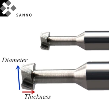  T Yuvası tungsten çelik end mill D3-D12mmX0. 5mm kalınlığı kanal açma freze kesicisi cnc T şekilli değirmenler aracı için metal işleme