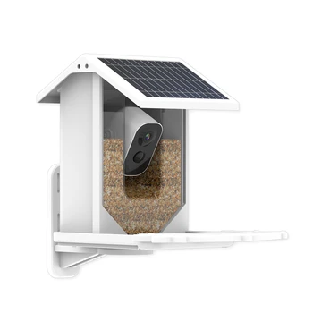  2023 Yeni Açık Kuş Besleyici Kamera WiFi uygulaması İle Kurulum Bildirimi Akıllı Kuş Besleyici ev Güneş Akıllı Kuş Besleyici