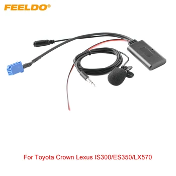  FEELDO Araba kablosuz bluetooth Modülü Müzik 6Pin AUX Adaptörü Toyota Crown Lexus Için IS300 / ES350 / LX570