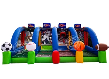  Şişme Futbol Dart ve basketbol potası ve Beyzbol ve Futbol İnteraktif 4-in-1 Çoklu Spor Oyun Atma Oyunu
