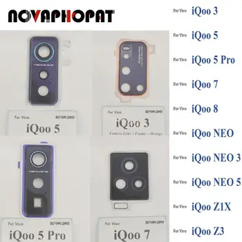  Novaphopat Arka Kamera Cam Lens + Kamera Lens krom çerçeve Tutucu Vivo iQoo 3 5 5 Pro 7 8 NEO 3 5 Z1X Z3