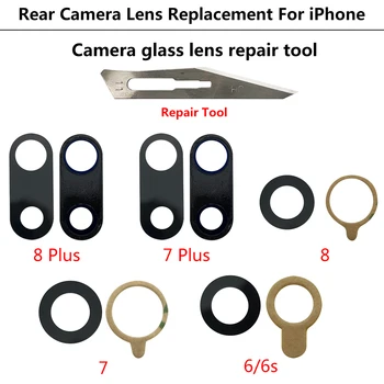  Yeni Kamera Arka Arka Cam Lens Tutkal İle Yedek Onarım Yedek Parça iPhone 6 6S 7 8 Artı X XR XS Max Çerçeve Olmadan