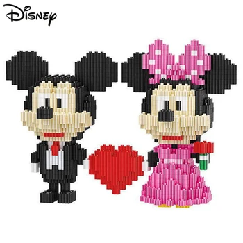  Disney Yapı Taşları Mickey Mouse Minnie Düğün Kawaii Arkadaşlar Donald Ördek Modeli Eğitici Karikatür Tuğla Oyuncak Çocuk Hediye