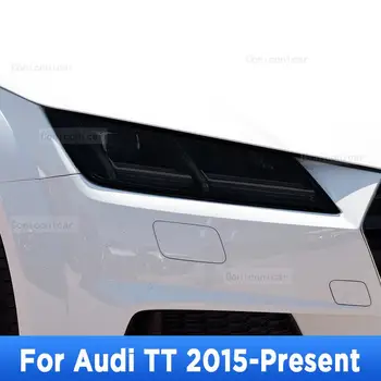 Audi TT için MK3 2015-ON TPU Araba Dış Farlar Anti-Scratch koruyucu film Kapak Farlar Tamir Aksesuarları Sticker