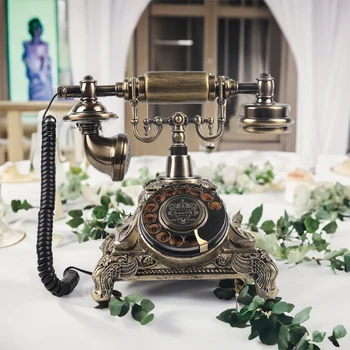  ÇİTA Pastoral Tarzı Avrupa Düğün Antika Telefon Mesaj Kayıt Ziyaretçi Defteri Telefon Düğün Ses Ziyaretçi Defteri Telefon