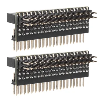  Mini Konnektörler Ahududu Pi için 40-Pin GPIO 1 ila 2 genişletme kartı 2 x 20-Pin Şerit Çift Erkek Başlık Çift Sıralı Düz