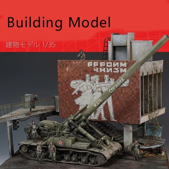  1/35 Model Senaryo Paketi DIY El Yapımı Senaryo Mimari Soğuk Savaş Dönemi Evler Ev Kum Masa Ölçekli Model Hobiler Yapma Aracı