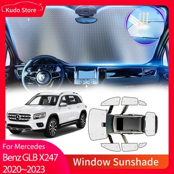  Tam Kapsama Güneş Şemsiyeleri Mercedes Benz GLB için 180 200 250X247 2020 ~ 2023 Pencere Siperliği Paspaslar Ön Cam Perde Aksesuarları