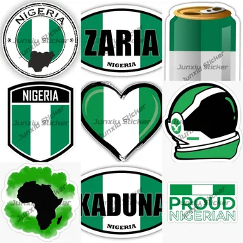  Nijerya Yuvarlak conta etiket Nijerya Bayrağı Soda Can Sticker Bira Can Alüminyum Can Sticker Çıkartması Araba SUV Dizüstü Kitap Buzdolabı
