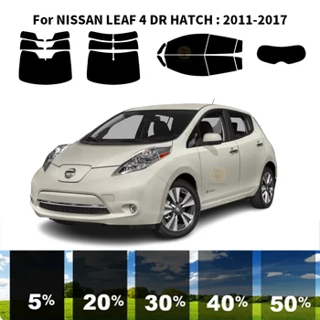  Önceden kesilmiş nanoceramics araba UV Pencere Tonu Kiti Otomotiv Cam Filmi NİSSAN LEAF 4 İçin DR KAPAK 2011-2017
