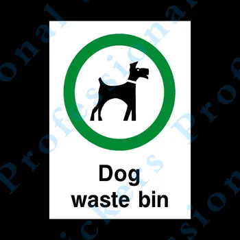  Köpek çöp kutusu Sert Plastik İşareti veya Etiket A6 A5 A4-Köpek Kirlenme, Temiz Su Geçirmez Vinil çıkartmalar araba Motos
