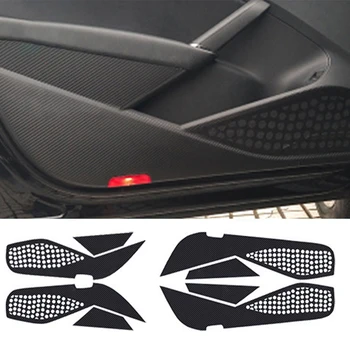  Araba Kapı Yan Çocuk Anti-kick Pad Koruyucu Karbon Fiber Sticker Oto İç Aksesuarları Volkswagen Passat 2011-2015 İçin