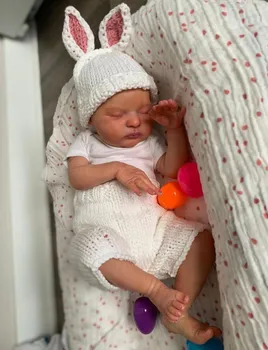  BZDOLL 20 inç Yumuşak Silikon Uykuda Yeniden Doğmuş Bebek 3D boya Cilt Görünür Damarlar Bebek Gibi Gerçek Bebe Bez Vücut Oyuncak Kız Hediye İçin