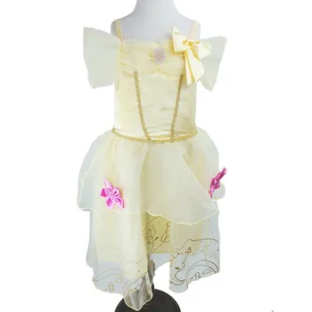  Bebek Kızlar İçin Elbiseler Belle Prenses cadılar bayramı kıyafetleri Doğum Günü Partisi Aile Aktiviteleri Cosplay Güzellik Ve Beast 2-8y