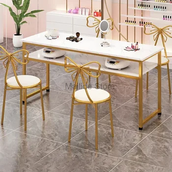  Japon Basit manikür masaları ışık lüks Profesyonel tırnak masaları salon mobilyası güzellik salonu Tek Çift manikür masası