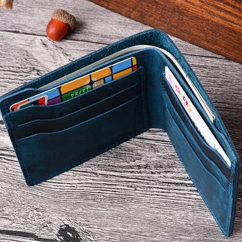  Erkek Cüzdan Hakiki deri cüzdan Çoklu Kart Yuvaları ile klasik kart çantası Minimalist Üst Katman İnek Derisi Uzun Çanta