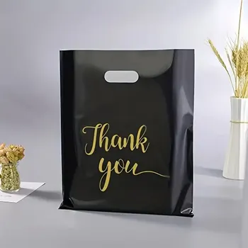  perakende Alışveriş, Partiler için 20 adet Yeniden Kullanılabilir Plastik Teşekkür Çantaları - Dayanıklı ve Uzun Ömürlü