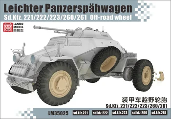  Ağır Hobi LM-35025 1/35 Ölçekli İKİNCİ Dünya savaşı Leichter Panzerspahwagen Almanya sd.kfz.221/222/223/260/261 Arazi Tekerleği