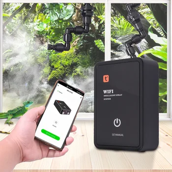  APP Kontrolü WiFi Sulama Zamanlayıcı Akıllı Sürüngen Sprey Nemlendirici Otomatik Sis Yağmur Ormanı Zamanlama Sprey Sistemi Seti