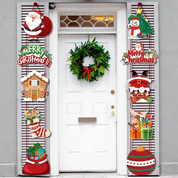  Noel Kapı İşareti Noel Partisi Dekorasyon Çorap Kardan Adam Kapı Asılı Noel Sahne Dekorasyon Kolye Dekorasyon Beyit