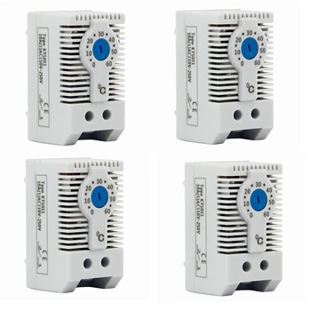  4X KTS011 Normalde Açık Ayarlanabilir mekanik sıcaklık kontrol cihazı Dolap Termostatı Dın Ray,Soğutma İçin Kullanılan