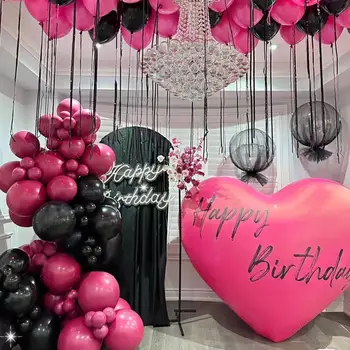  Birlikte Sevelim Baskı Balon Kalp Şekli Balon sevgililer Günü Doğum Günü Partisi Düğün Dekor için Birlikte Sevelim Mutlu