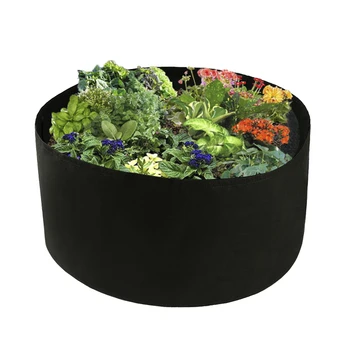  Bitkiler Büyüyen Çanta Siyah Sebze Çiçek Havalandırma Dikim Pot Konteyner Siyah Kalınlaşma Kumaş saksı