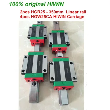  HGR25 HIWIN lineer ray: 2 adet 100% orijinal HIWIN ray HGR25 - 350mm ray + 4 adet HGW25CA blokları cnc router