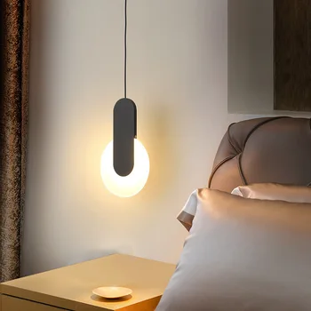  Iskandinav LED Kolye yatak odası lambaları Başucu Oturma Yemek Odası Ayarlanabilir Akrilik Avize Ev Dekor Parlaklık Asılı lambalar